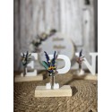 LETRAS FLORALES CON FLOR PRESERVADAS DE 11CM
