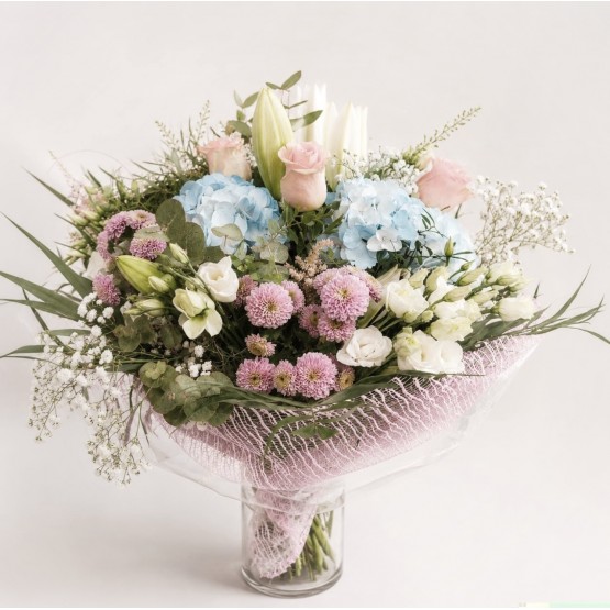 Ramo de flores premium en tonos pastel