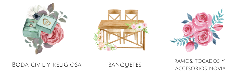 Servicios de decoración floral para bodas, ramos, banquete , tocados y accesorios